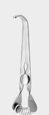 Затискач типу "Бульдог" атравматичний ДЕБЕЙКІ САТИНСЬКИЙ (DEBAKEY SATINSKY), С-вигнутий, 9,0 см (cm)